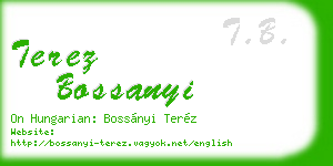 terez bossanyi business card
