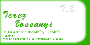 terez bossanyi business card